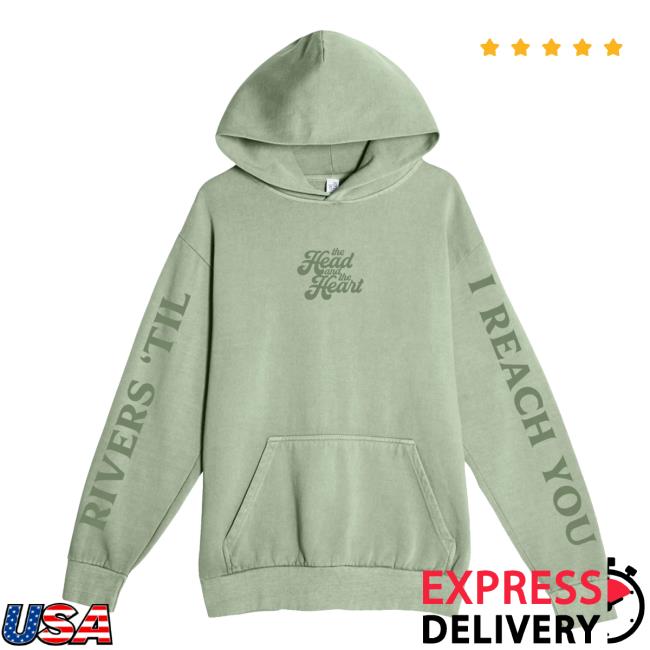 Official The Head And The Heart Merch Rivers 'Til I Reach You Green Rivers & Roads Hoodie