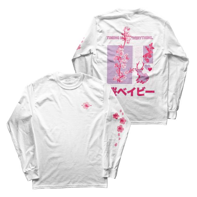Official Kacey Musgraves Merch Store Shop K A C E Y M U S G R A V E S Cherry Blossom Timing Is Everything Long Sleeve T-Shirts KaceyMusgraves Spaceykacey