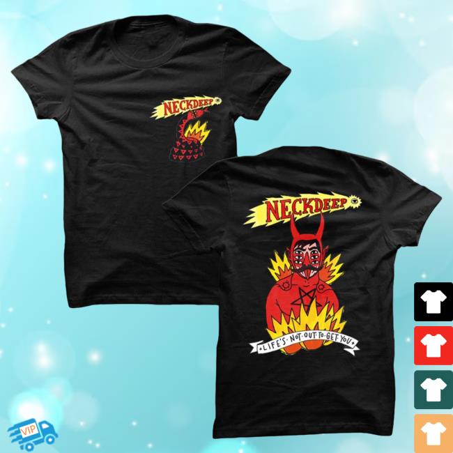 Official Hopeless Records Merch Neck Deep Shooting Eye Black New Shirt HopelessRecords
