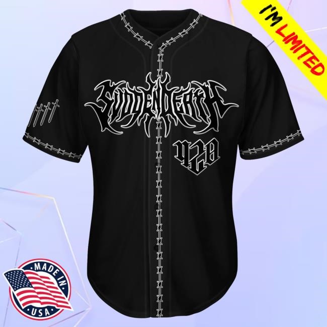 Official Svdden Death Merch Svdden Death 420 Baseball Jersey (Runs Small) Shirt New SvddenDeath