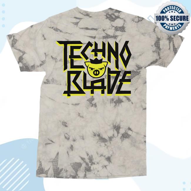 Official Technoblade Merch Sarcoma Awareness Wordmark Silver Crystal Wash New Shirt
