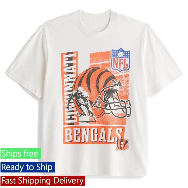 Official Abercrombie And Fitch Cincinnati Bengals Vintage-Inspired Graphic Hot Shirt NFL by Abercrombie