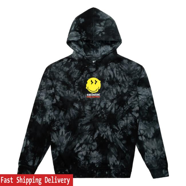 Official Trippy Headbanger Excision Tie Dye Long Sleeve T Shirt