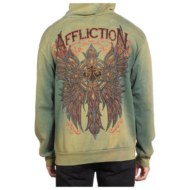 Official AfflictionClothing Apparel Store Affliction Clothing Absolution Po Crew neck Sweatshirt