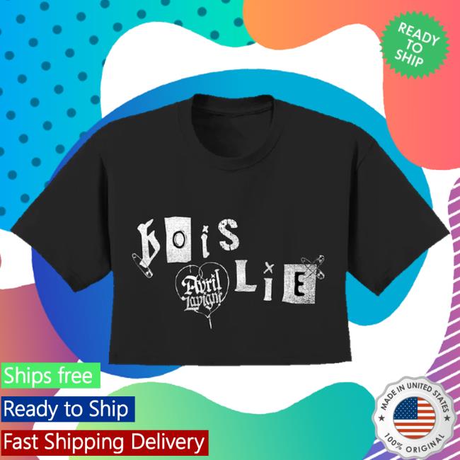 Official Avril Lavigne Merch Store Avril Lavigne Bois Lie Crop Popover Shirt Avril Lavigne Clothing Shop AvrilLavigne
