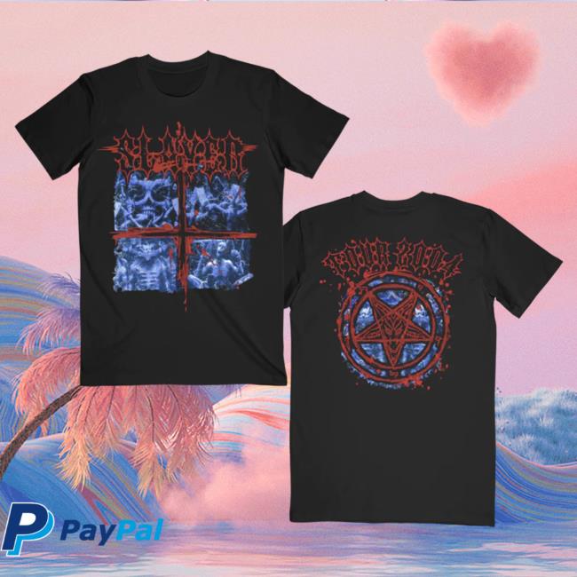 Official Slayer Clothing Store Shop Merch Atrocity Blue Tour Shirt 2023
