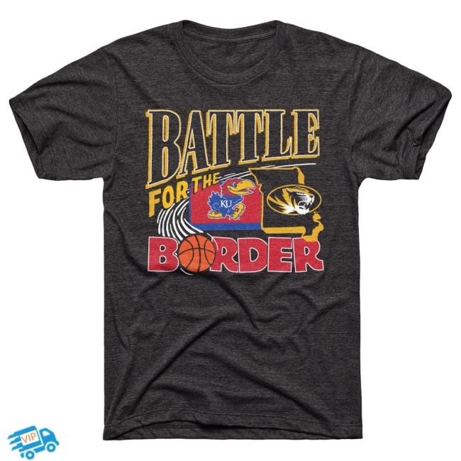 Battle For the Border KU Mizzou Basketball Shirts Charlie Hustle Merch Store Official