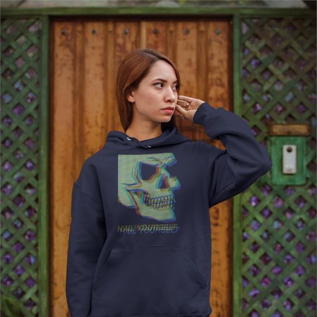 Lpotl Last Podcast Merch Digital Skull Hail Yourself Hoodies Last Podcast On The Left