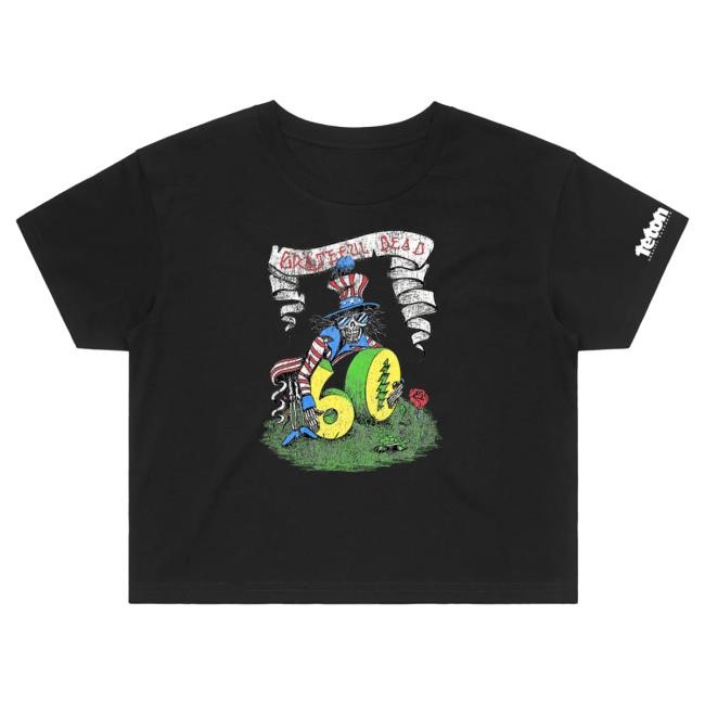Official Teton Gravity Research Grateful Dead 60th x TGR 60th Dead Uncle Sam Crop Tee