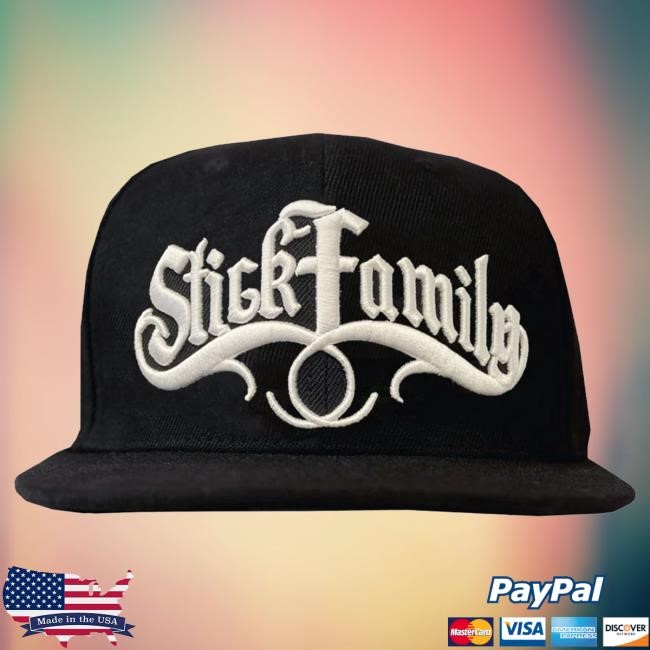Stick Figure Stick Family 3D Embroidered Snapback Cap (Black) Stick Figure Merch Store Official