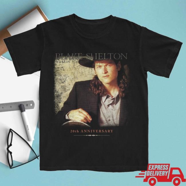 Apparel Blake Shelton | Official Store Blake Shelton Austin 20Th Anniversary Short Sleeve Shirt