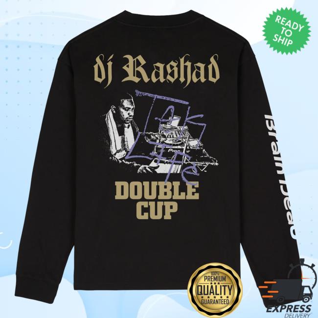 Official Brain Dead Merch Store We Are Brain Dead X DJ Rashad Double Cup LS Tee- Black Brain Dead Apparel Clothing Shop BrainDead