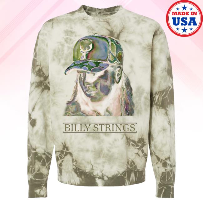 Official Billy Strings Merch Store Shop Billy Strings Portrait Tie Dye Sweaters (Jake Keenan)