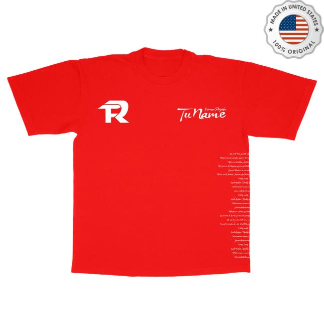 Official Fuerza Regida Merch Store Juliana- Red S/S Popover Shirt Fuerza Regida Clothing Shop FuerzaRegida