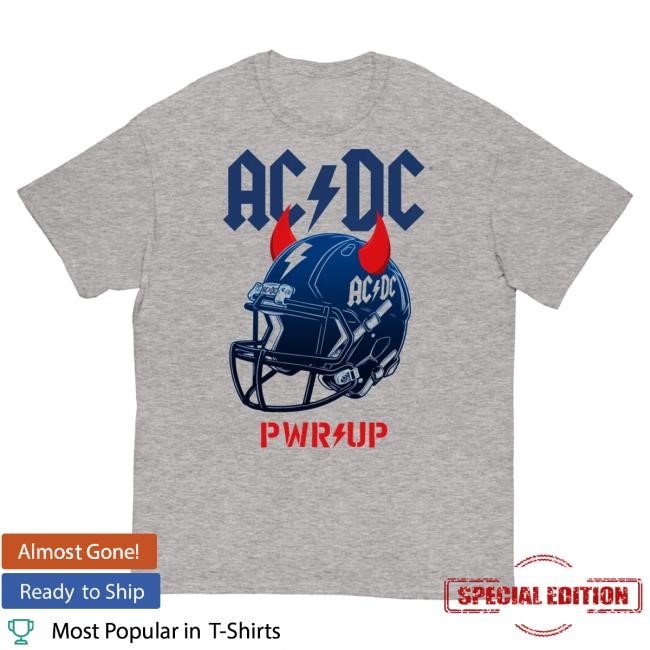 Official AcDc Merch Store Ac/Dc Team Helmets PWR UP Tour Tee