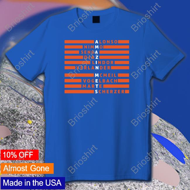 Official Alonso Nimmo Senga Diaz Lindor Verlander Amazin Mets T Shirt
