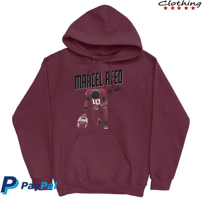 Official Nil Store Merch Shop Marcel Reed Pregame Maroon Hoody