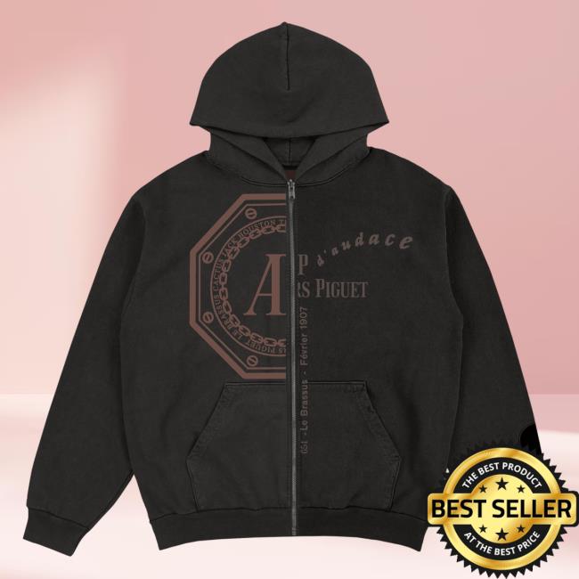Official Travis Scott Merch Cj X Ap Split Logo Zip Up Hoodie