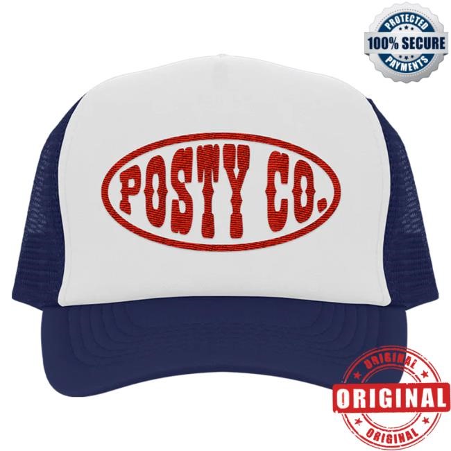 Official Post Malone Merch Store Posty Co Trucker Cap Navy