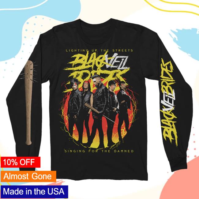 Official Black Veil Brides Merch Store Black Veil Brides Trinity Tour Streets LS Black Veil Brides Clothing Shop