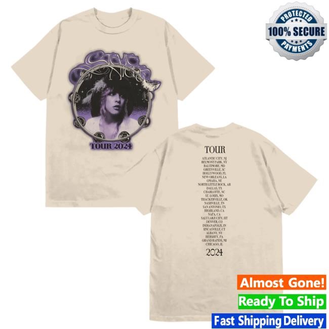Official Stevie Nicks Merch Store Shop Stevie Nicks Tour 2024 Shirt New - Tan