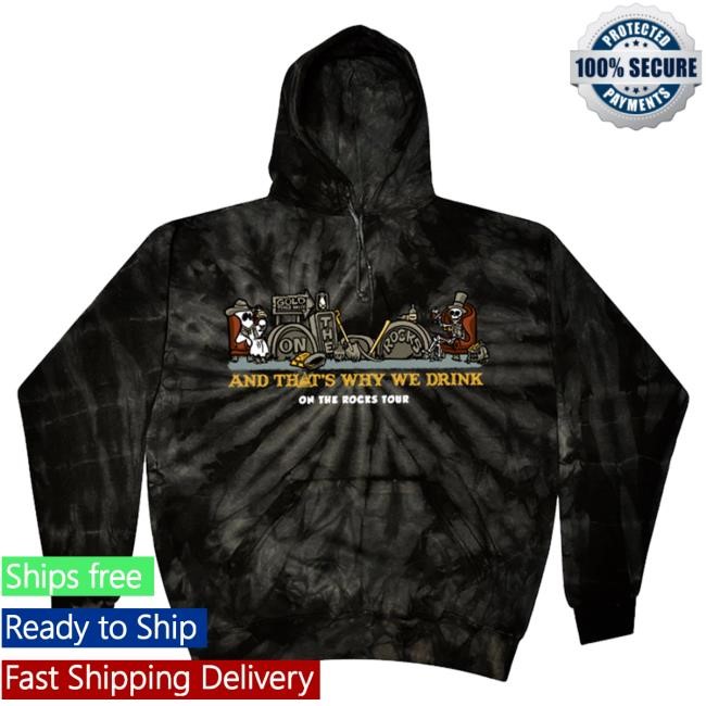 Official Atwwd Merch And Thats Why We Drink Merch On The Rocks Tour Dye Crew neck Sweatshirt (Spider Blac