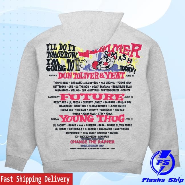 Official The Summer Smash Do It Tomorrow Attractive Hoodie (Heather)