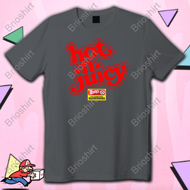 80S Wendy's Hot N Juicy Hamburgers T-Shirt