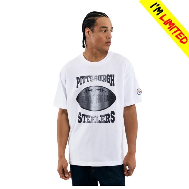Official Golf Wang Merch Steelers Cutout Shirt White by Golf Wang x NFL