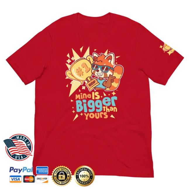 Official Pretend Again Mine Is Bigger Than Yours! New Shirt (Owo / Oh Woah! Shirt) Red Pretendagain