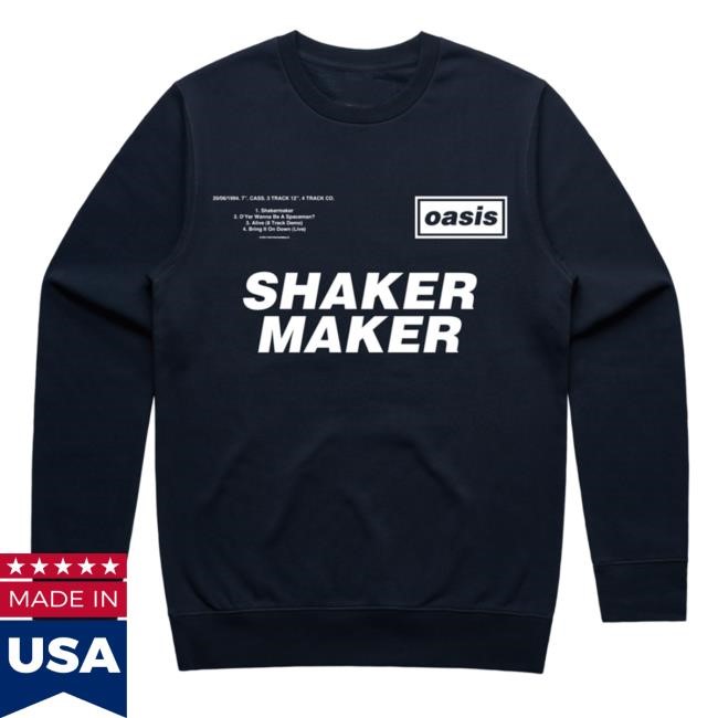 Oasis Official Merch Shop Decca Logo Pullover Sweatshirt