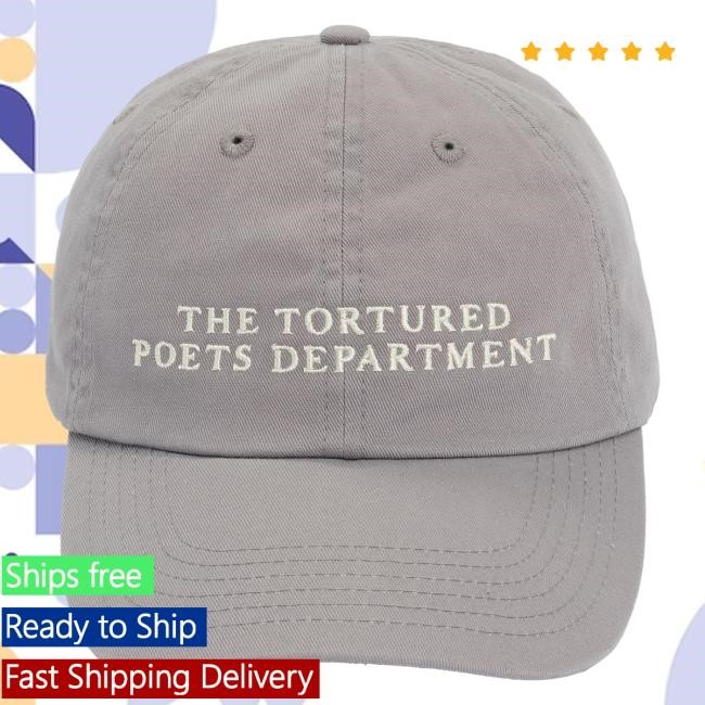 Official Taylor Swift Merch Store The Tortured Poets Department Gray Dad Cap Taylor Swift Apparel Clothing TaylorSwift