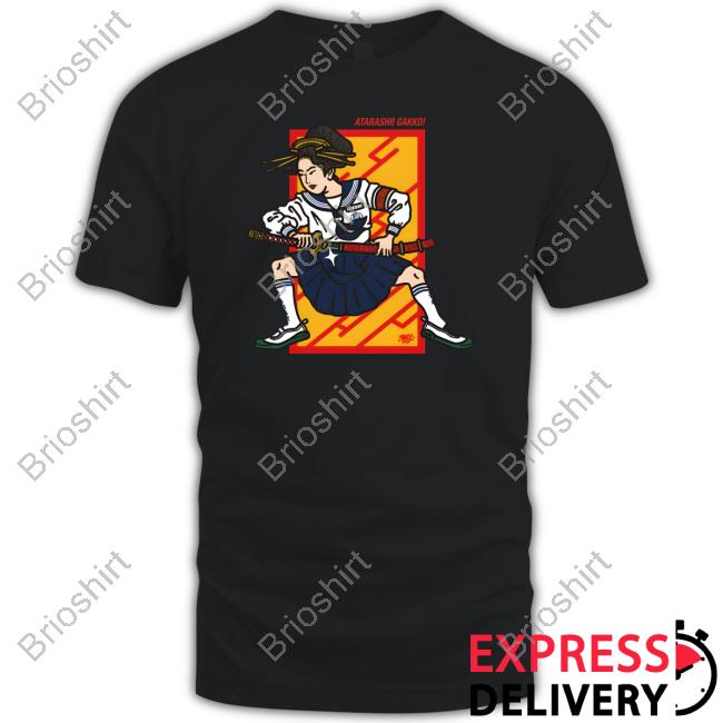 Atarashii Gakko Merch Black Samurai Tee Shirt