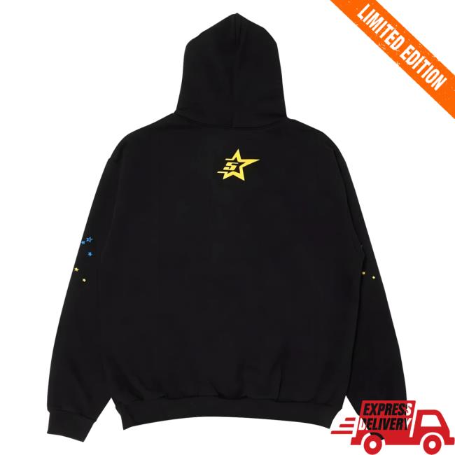 Official Sp5der Clothing Apparel Sp5der Sp5der P*Nk Hoodie Black Sp5der Merch Store Shop