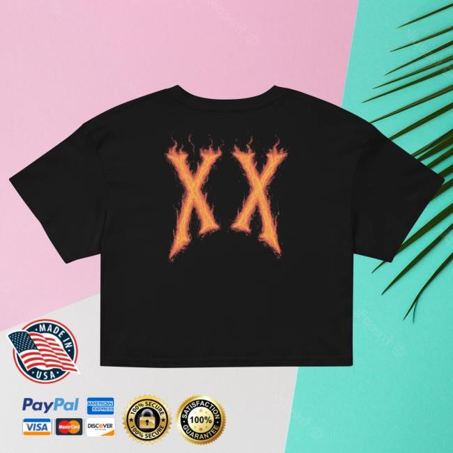 Official Chris Brown Merch Store BREEZY BOWL FLAME WOMEN'S CROP TOP Tees ChrisBrown