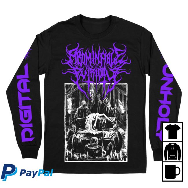 Official Indie Merch Store Shop Abominable Putridity "Digital Unholy Purple Logo" Long Sleeve Shirts Indiemerchstore