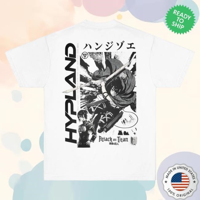 Official Hypland Clothing Merch Store Aot Hange Hot Shirt (White)