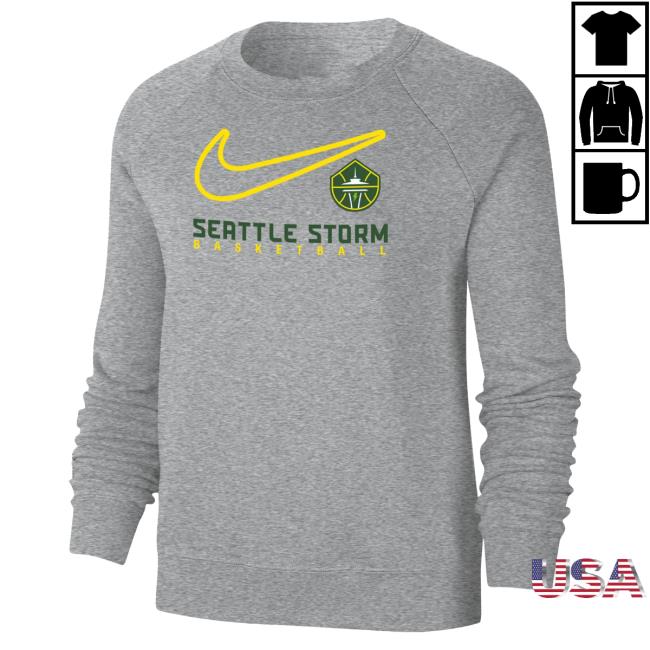 Official Seattle Storm Merch Store Seattle Storm Swoosh Ball Hoodies