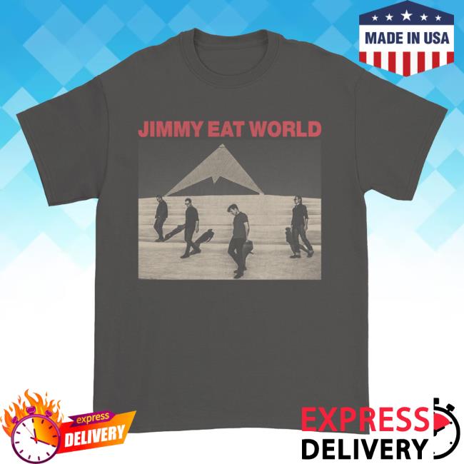 Official Jimmy Eat World Merch Pyramid Photo Hot Shirt (Charcoal)