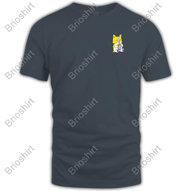 Official Hello Teaspoon Corgi Black Hoodies
