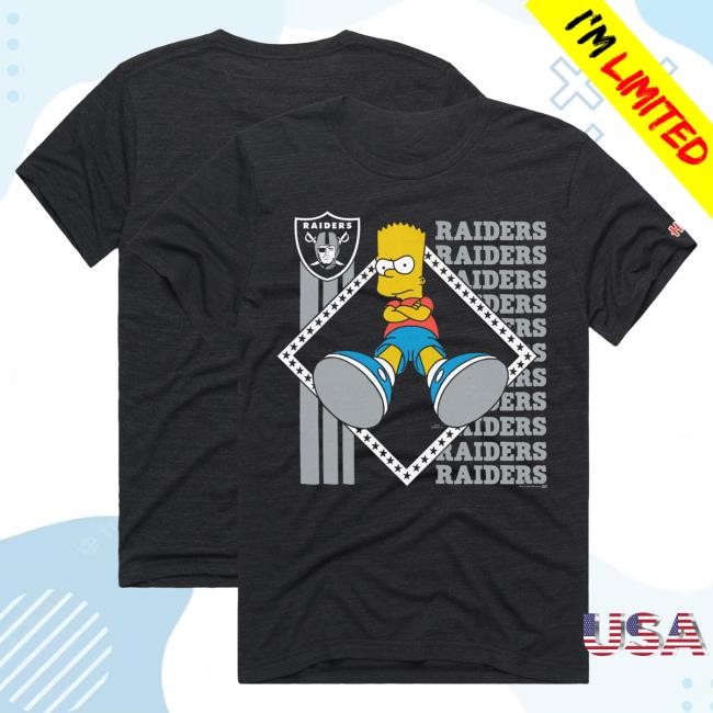 Official Las Vegas Raiders Homage x The Simpsons Unisex Tee - Black