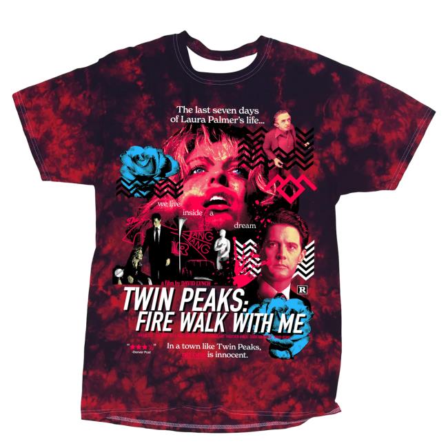 Twin Peaks: Fire Walk With Me Tiedye Tee Shirt Curtains (Red)