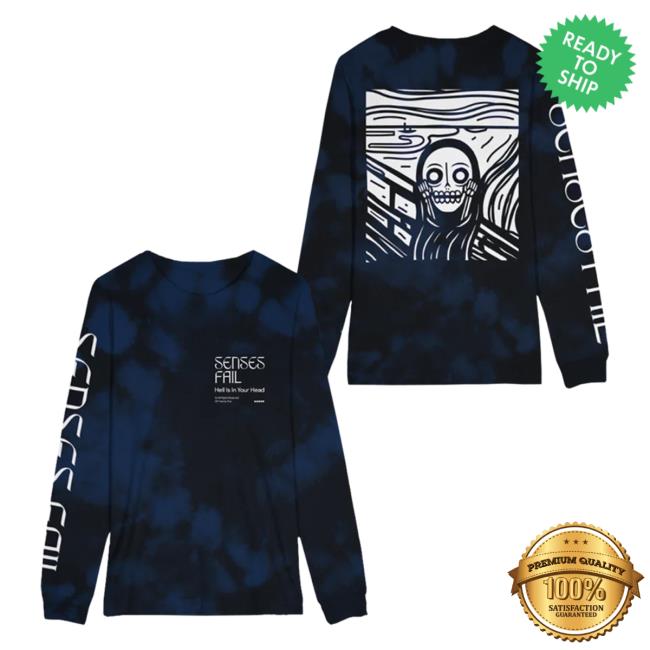 Official Senses Fail Mtd Merch Hell Is In Your Head Dye Long Sleeve T Shirt