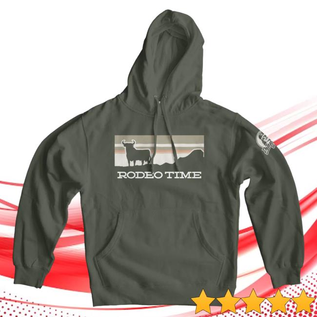 Official Rodeo Time Dale Brisby Merch Rodeo Time Sunset Hoodies Green