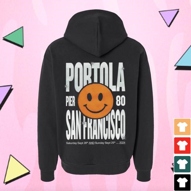 B – Portola Puff Smiley New Hoodie – Portola Music Festival Merch