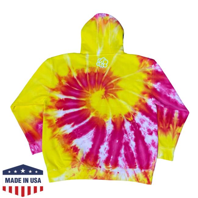 The Tie Dye Company Pink & Yellow Spiral Tie Dye Crewneck Sweatshirt The Tie Dye Company Pink & Yellow Spiral Tie Dye Crewneck