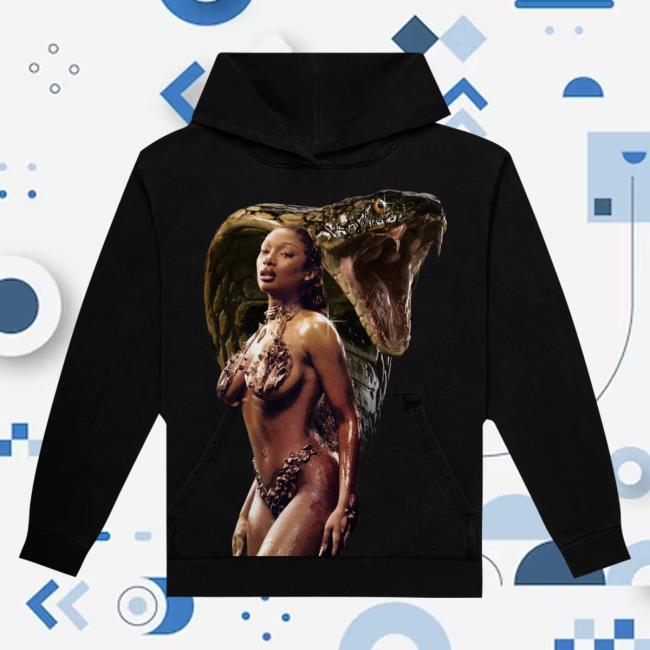 Official Megan Thee Stallion Merch Store Cobra Cover Crewneck Sweatshirt Black Megan Thee Stallion Clothing Shop MeganTheeStallion