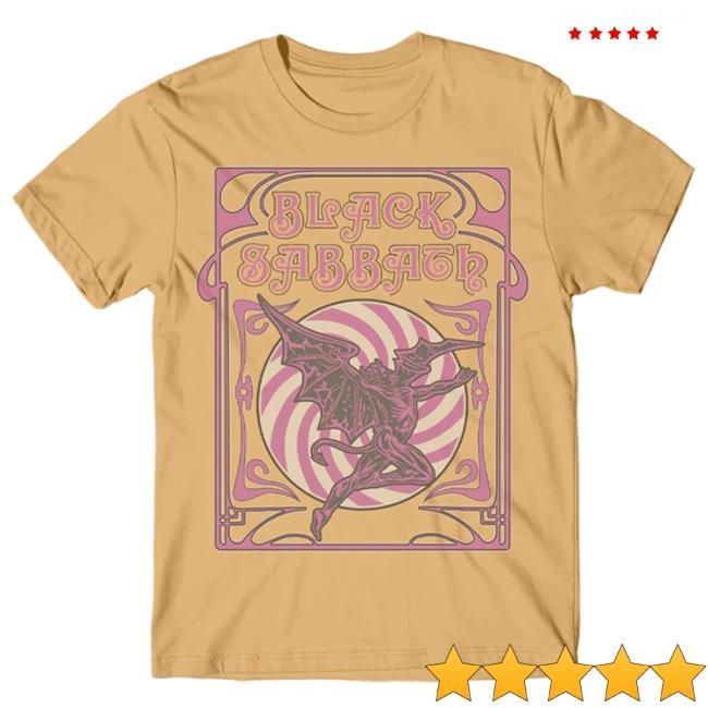 Black Sabbath Official Apparel Shop Store Pastel Henry Short Sleeve Tee - Black Sabbath