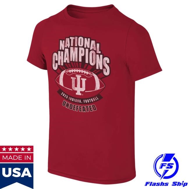 2025 National Champions Indiana Hoosiers NCAA Football Kids Shirt