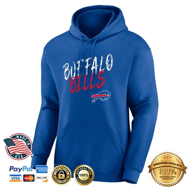 Hustle NFL Football Buffalo Bills Royal Hoodie